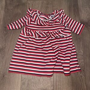 Janie and Jack Red, White, and Blue Striped Outfit